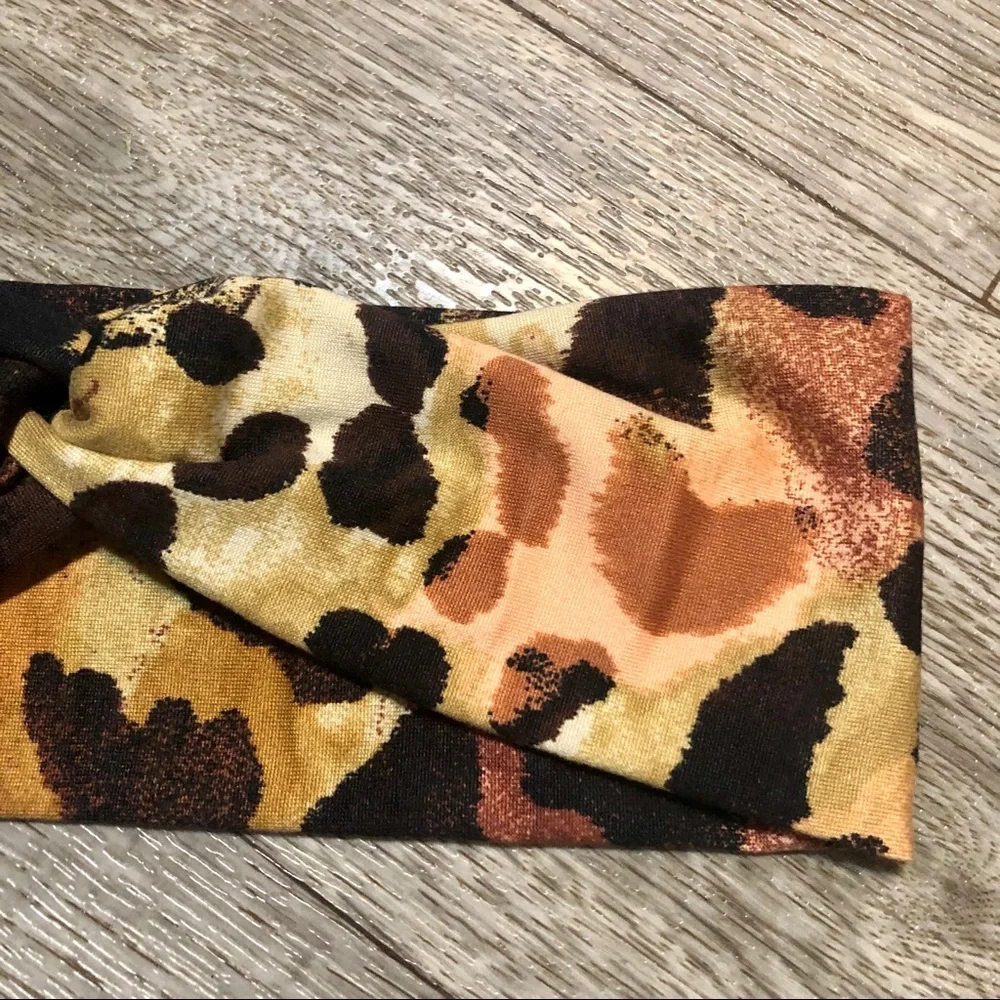 Animal Print Wide Twist Headband Handmade NEW